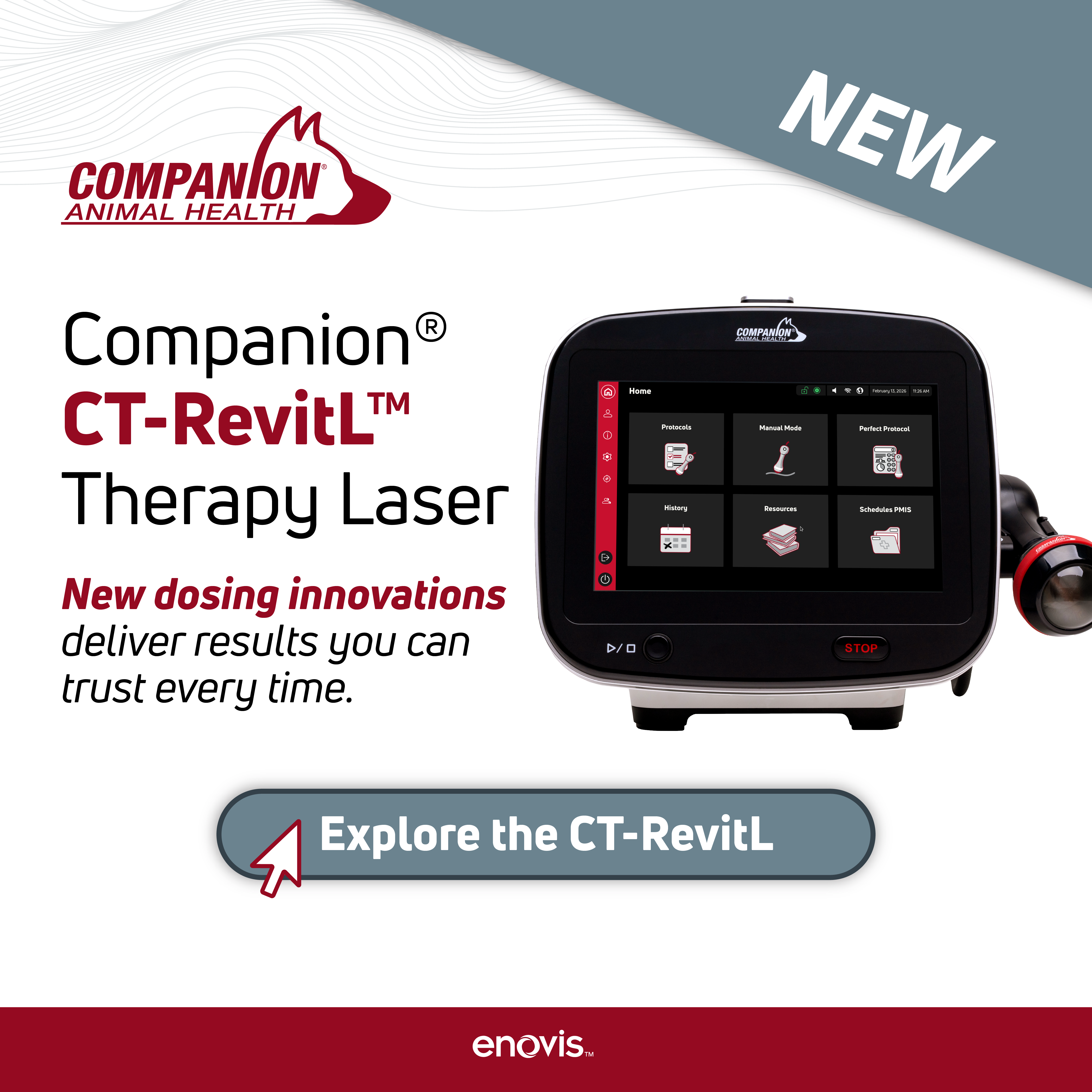 Image of Companion CT-RevitL therapy laser announcement